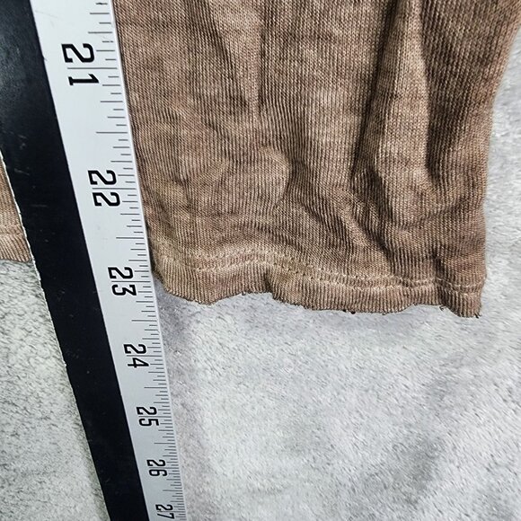 Womens Brown Zenana Top Long Sleeve Raglan Rayon Blend Round Neck Size S - Picture 7 of 8